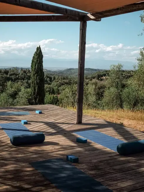 Villa Lena yoga deck